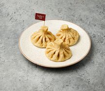 Жареные хинкали с грибами и сыром