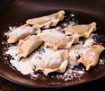 Вареники с картофелем и салом
