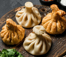 Хинкали с говядиной и свининой