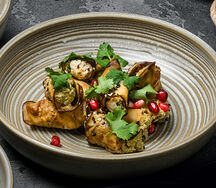 Рулетики из баклажанов