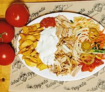 Шаверма на тарелке