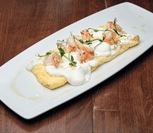 Омлет с креветками