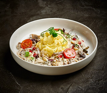Бефстроганов из говядины с грибами с картофельным пюре