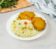 Рыба с рисом и овощами