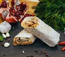 Двойная шаурма со свининой