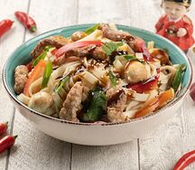 Лапша с телятиной