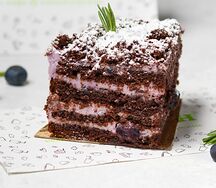 Черничный торт с шоколадным бисквитом