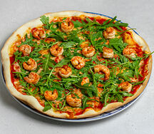 Креветки и руккола