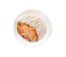 Рис с отбивной куриной