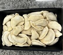 Вареники из филе минтая с грибами