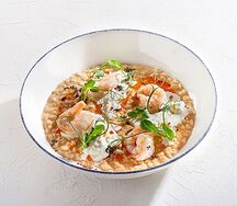 Ризотто ай гамбери э страчателла