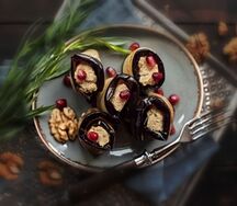 Рулетики из баклажанов