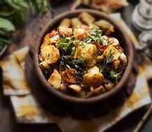 Оджахури с грибами