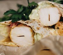 Шашлык в лаваше из свинины
