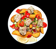 Салат горячий с тунцом гриль