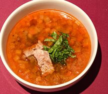 Суп с нутом и чечевицей