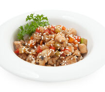 Рис с курицей и овощами