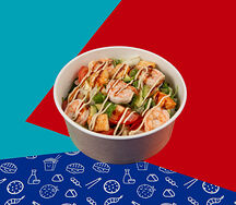 Салат с Креветками и соусом шива