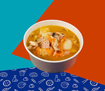 Суп с курицей и беконом