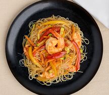 Крахмальная лапша с креветкой