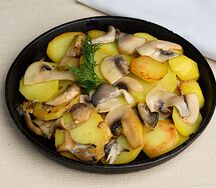 Картофель запеченный с грибами