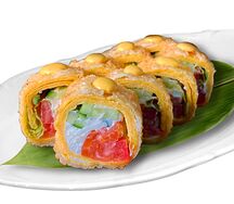 Тортилья темпура с лососем