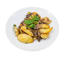 Картофель, запеченный с грибами