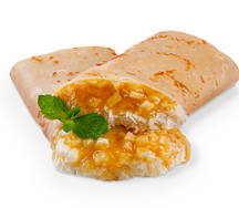 Блин Тропикана с грушей, манго и мятным крем-чизом