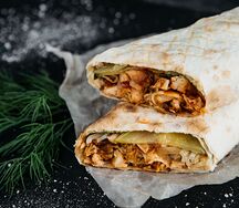 Шаурма со свининой маленькая