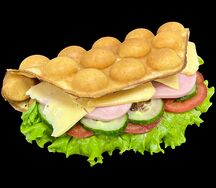 Вафля с ветчиной и сыром