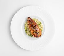 Куриная грудка с овощным ризотто