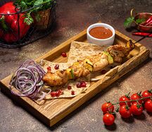 Шашлык из курицы и цукини