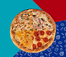 Пицца из половинок средняя