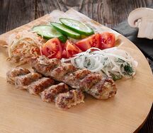 Люля-кебаб из курицы с грибами