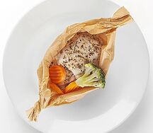 Рыбное филе на пару с овощами