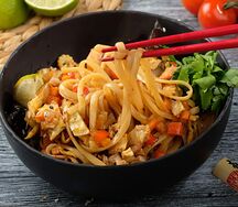Лапша пшеничная с овощами