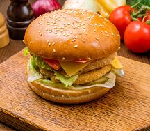 Дабл бургер с курицей