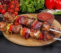 Шашлык из cвинoго карбонада