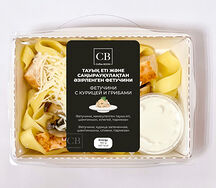 Феттуччине с курицей и грибами