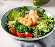 Боул с тигровыми креветками