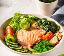 Боул с запечённым лососем