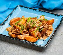 Жареная картошка с мясом