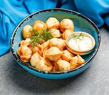 Пельмени жареные