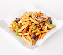 Картофель фри с мясом