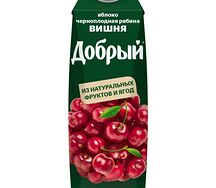 Сок Добрый Яблоко-вишня-черноплодная рябина
