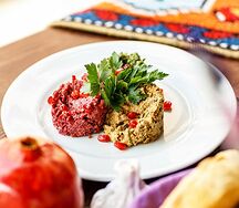 Пхали из шпината Острое