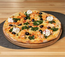 Пицца Семга и шпинат