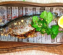 Форель фаршированная орехами