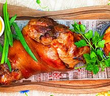 Рулька свиная в цитрусовой глазури
