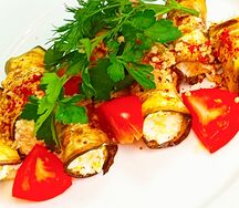 Рулетики из баклажана